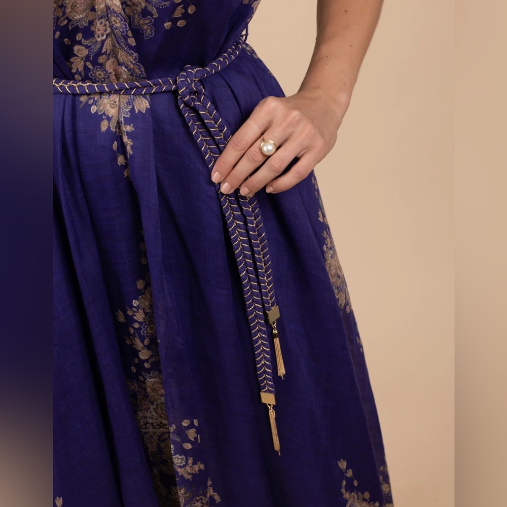 Zimmermann Anneke Maxi Dress in Indigo Paisley - Picture 12 of 16
